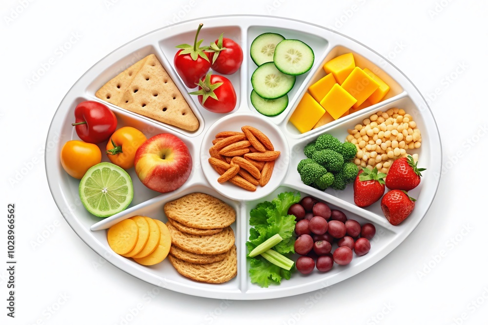 Naklejka premium Healthy vs Unhealthy Food Choices for Diabetics - Infographic Illustration