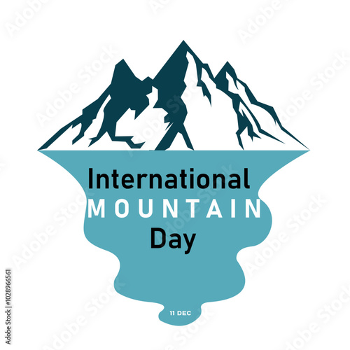 vector graphic of International Mountain Day good for national International Mountain Day celebration. flat design. flyer design.flat illustration.