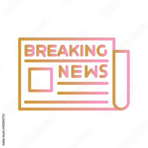 Breaking News Vector Icon