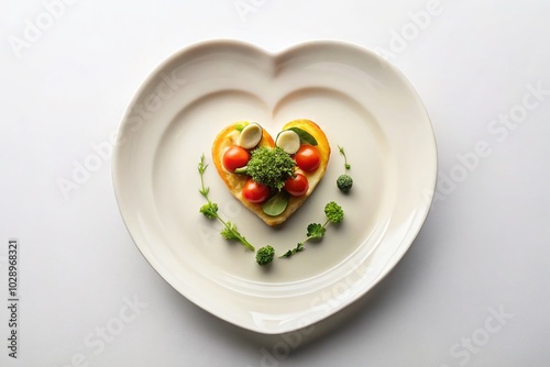 Heart-Shaped Letter Food Art for Valentine's Day Photography