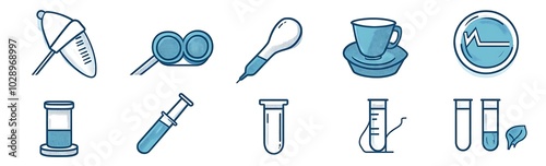 A set of icons for medical advertising photo