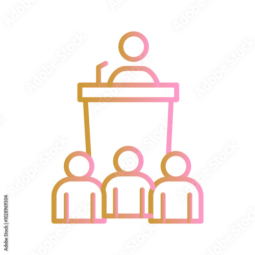Press Conference Vector Icon