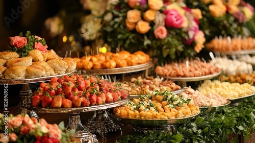 Buffet Menu with Starters and Sweet Treats 