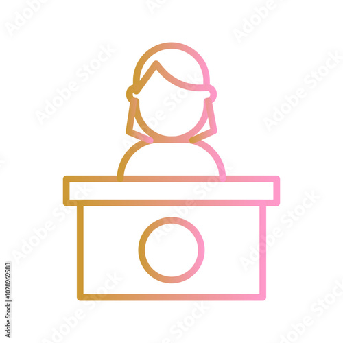 News Anchor Vector Icon