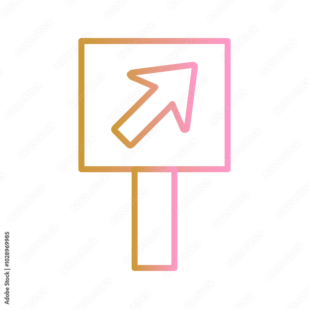 Diagonal Up-Right Arrow Vector Icon Diagonal Up-Right Arrow Vector Icon