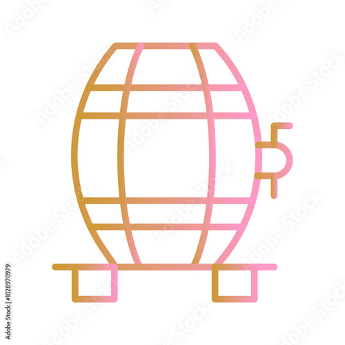 Wine Cask Vector Icon