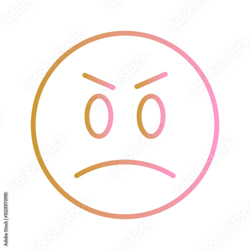 Angry Face Vector Icon
