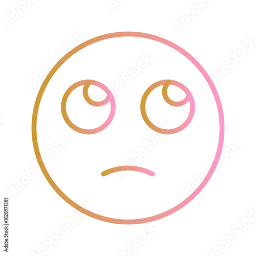 Face with Rolling Eyes Vector Icon