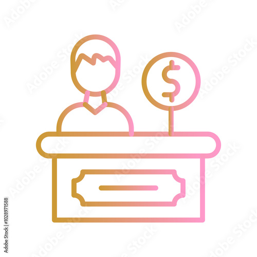 Cashier Vector Icon