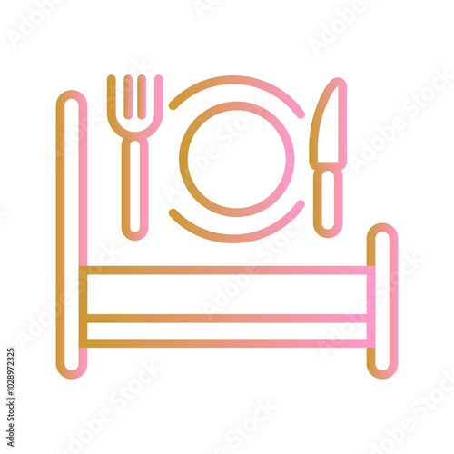 Breakfast in Bed Vector Icon