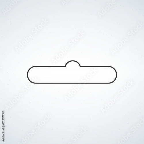 sombrero punch simple paper cut out white background vector illustrations