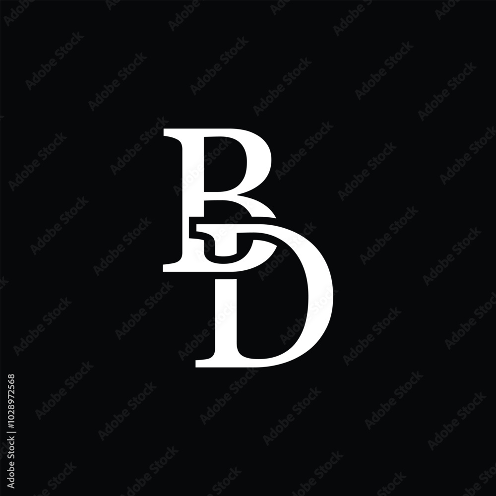 BD letter logo concept isolated on white background. DB Logo BD letter logo concept isolated on white background. DB Logo