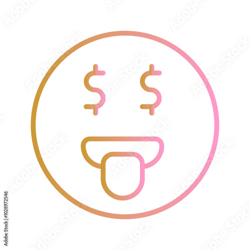 Money-Mouth Face Vector Icon