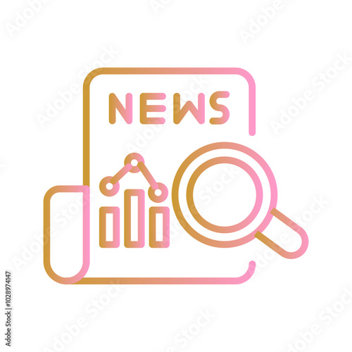 News Analysis Vector Icon