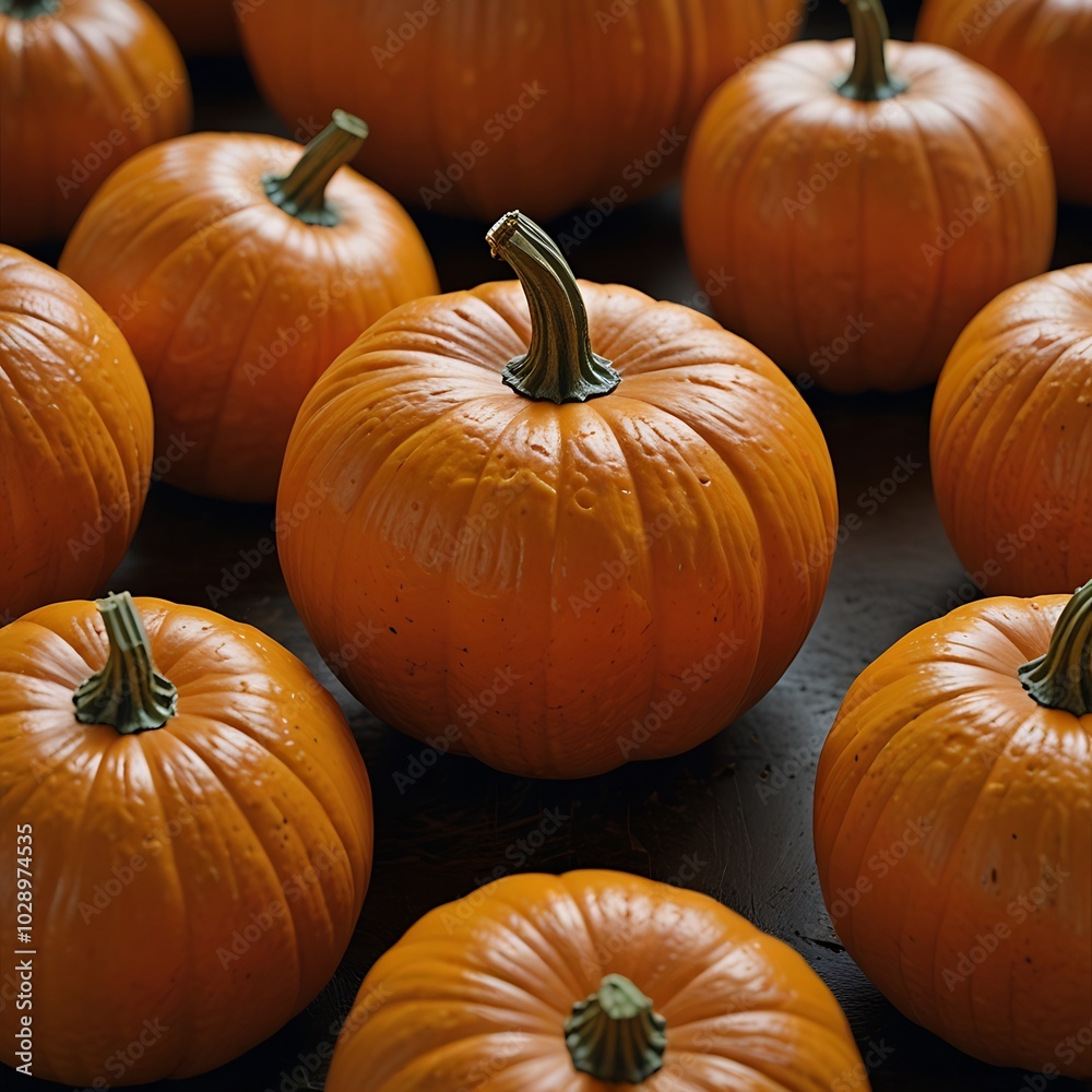 Pumpkin Patch Abundance A close-up view of a group of vibrant orange pumpkins, their smooth, rounded forms arranged in a harmonious pattern. The warm. Pumpkin Patch Abundance A close-up view of a group of vibrant orange pumpkins, their smooth, rounded forms arranged in a harmonious pattern. The warm.