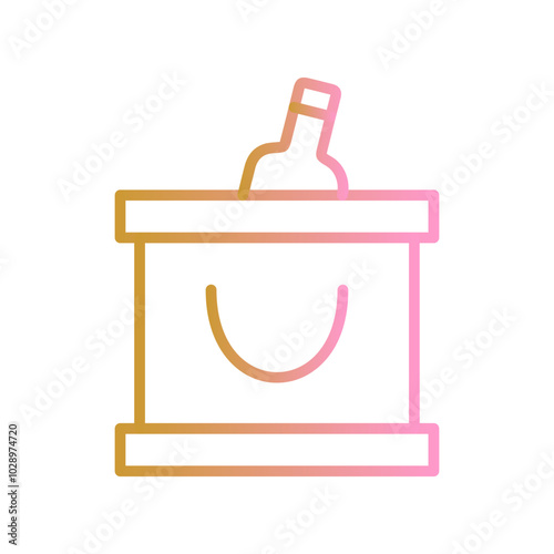 Wine Cooler Vector Icon