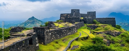 The scenic view of the Lohagad Fort in Maharashtra