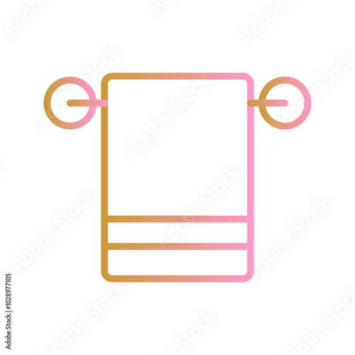 Bath Towels Vector Icon