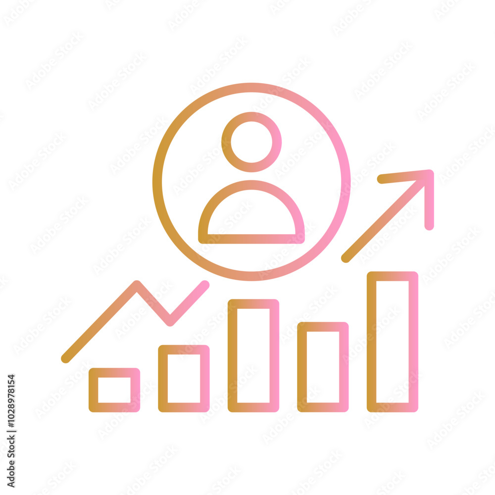 Career Growth Vector Icon Career Growth Vector Icon