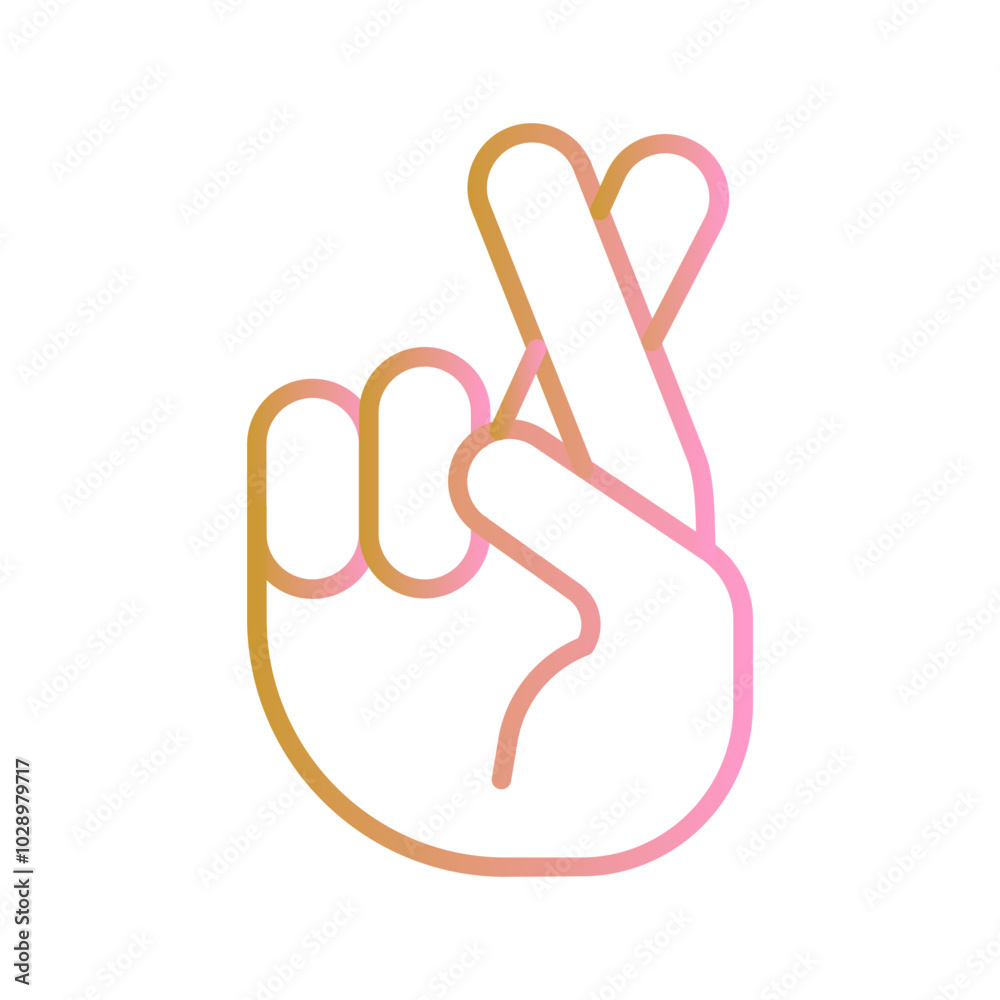 Crossed Fingers Vector Icon Crossed Fingers Vector Icon
