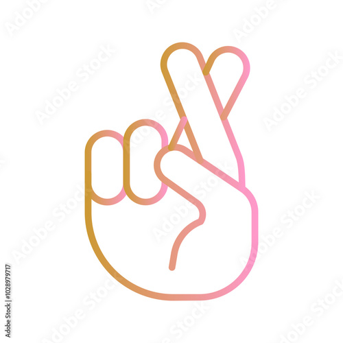 Crossed Fingers Vector Icon