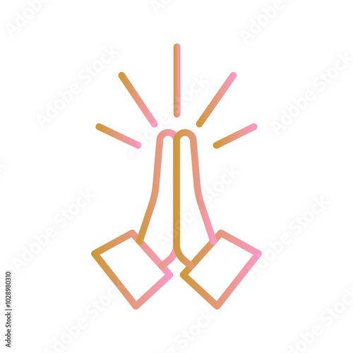 Folded Hands Vector Icon