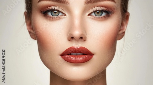 Creative Abstract Beauty Marketing Background Showcasing the Smooth Texture of Lipstick on Lips After Application, Ideal for Beauty Product Advertisements, Seasonal Promotions, and AI-Generated Wallpa