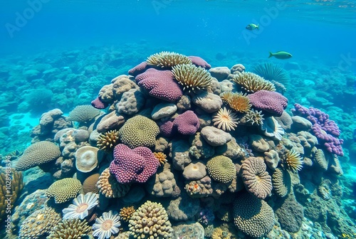 A coral reef system that adapts its structure and biodiversity i photo