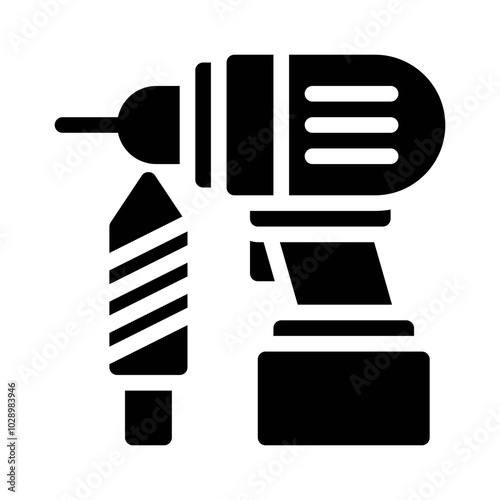 Steel Drill glyph icon