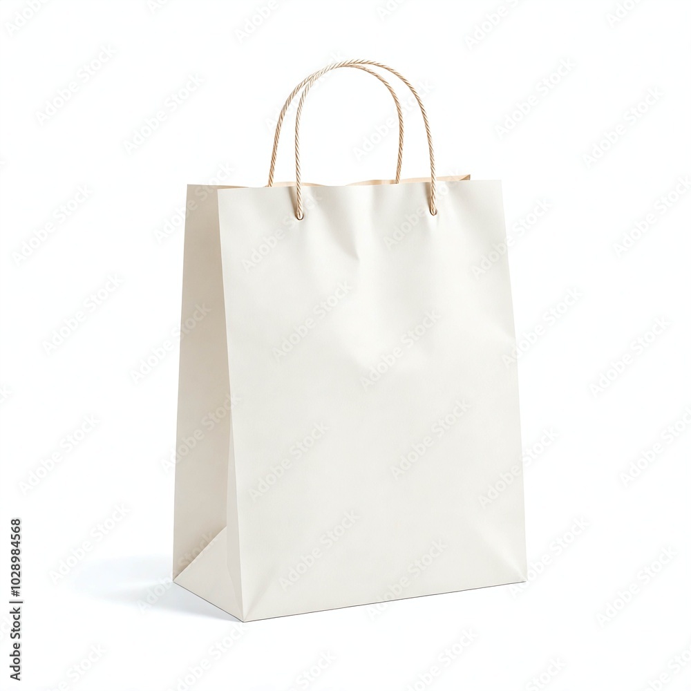 A blank craft paper bag, ready for custom branding and logo design. Perfect for showcasing eco-friendly packaging options in green marketing campaigns. A blank craft paper bag, ready for custom branding and logo design. Perfect for showcasing eco-friendly packaging options in green marketing campaigns.
