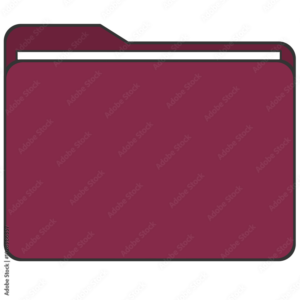 Obraz premium maroon folder icon