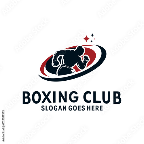 Boxing club logo template design