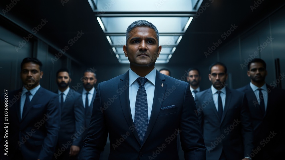 Confident CEO Walking Into Conference Room Confident CEO Walking Into Conference Room