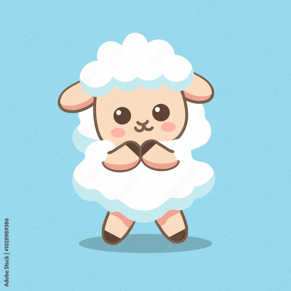 hand drawn flat cute sheep character cartoon set for elements, clipart hand drawn flat cute sheep character cartoon set for elements, clipart