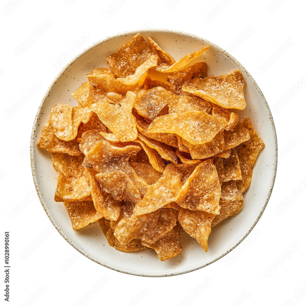 Crispy Tortilla Chips in a Bowl. Crispy Tortilla Chips in a Bowl.
