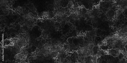 White thunder pattern on a dark background of cracks and scuffs Black marble abstract design. Abstract beautiful grey watercolor grunge black marble stone texture for the background.