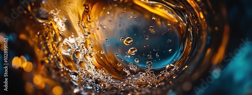 Discover the mesmerizing world of liquid oil bubbles captured in a stunning macro shot. The vibrant colors and intricate details create a dynamic visual experience.