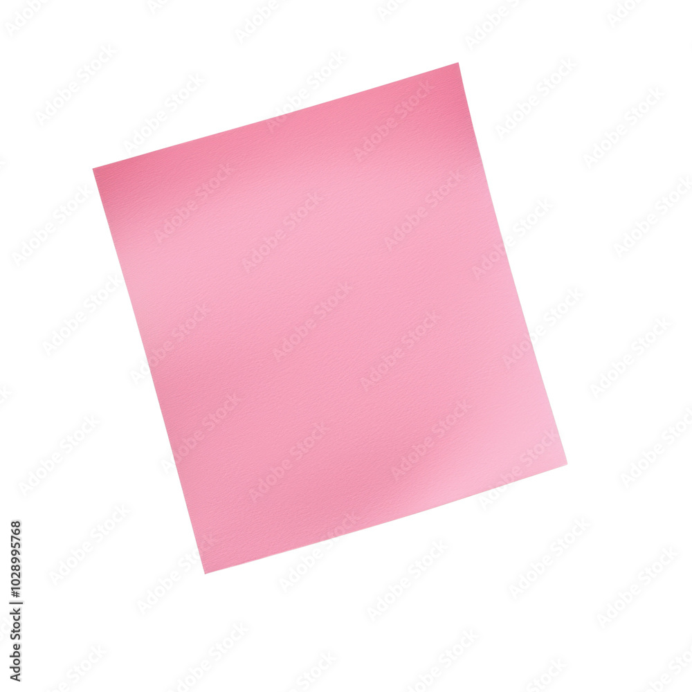Sticky note isolated on white, transparent. Blank pink post paper sticker Sticky note isolated on white, transparent. Blank pink post paper sticker