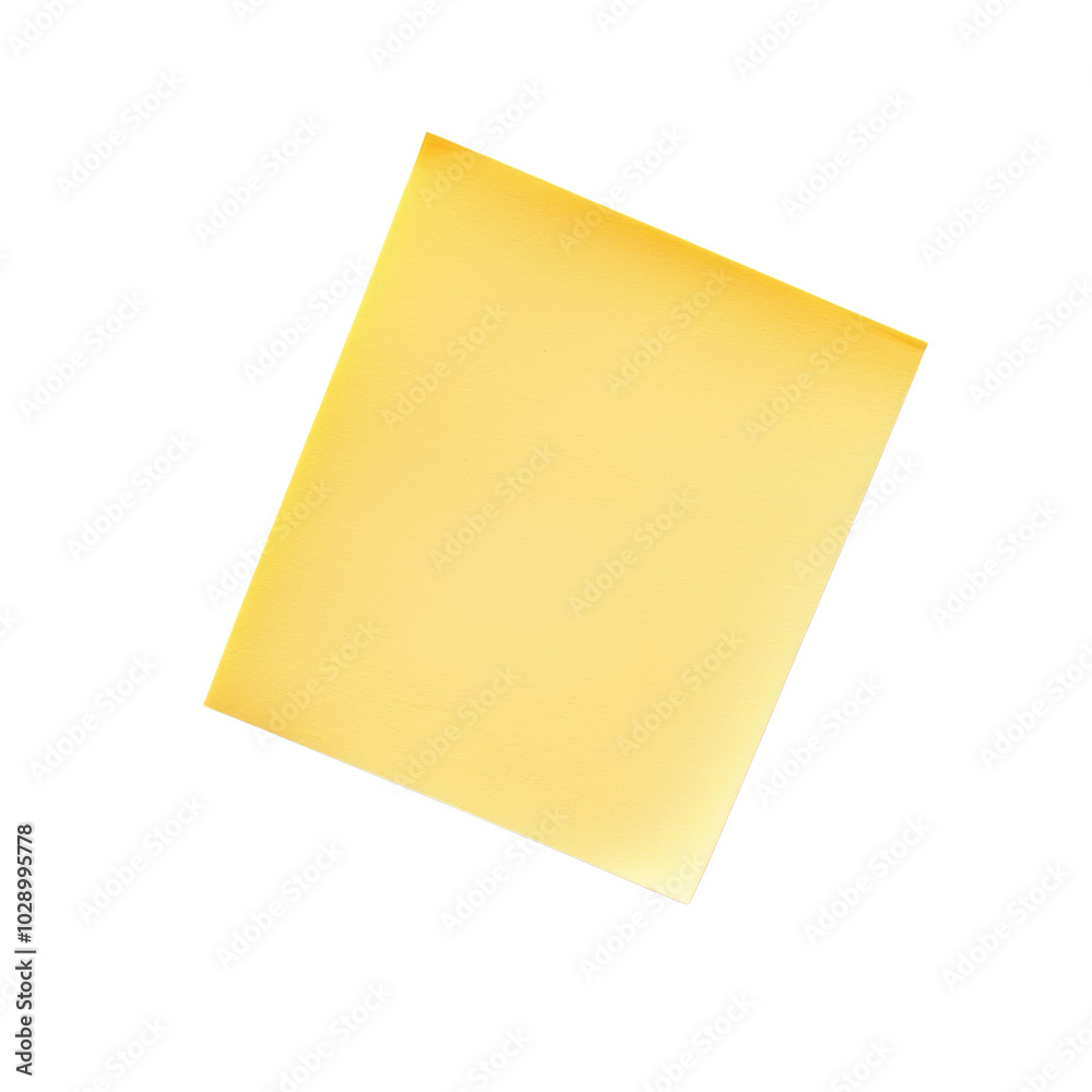 Sticky note isolated on white, transparent. Blank yellow post paper Sticky note isolated on white, transparent. Blank yellow post paper