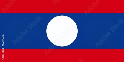 Free Download Laos Flag on Alpha Channel Background - Seamless Loop of Minimalist Design for Creative Projects - GFXLoad