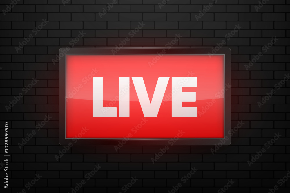 Live Streaming News, webinar, video and music. Button for channels, streaming and broadcasting. Vector illustration. Live Streaming News, webinar, video and music. Button for channels, streaming and broadcasting. Vector illustration.