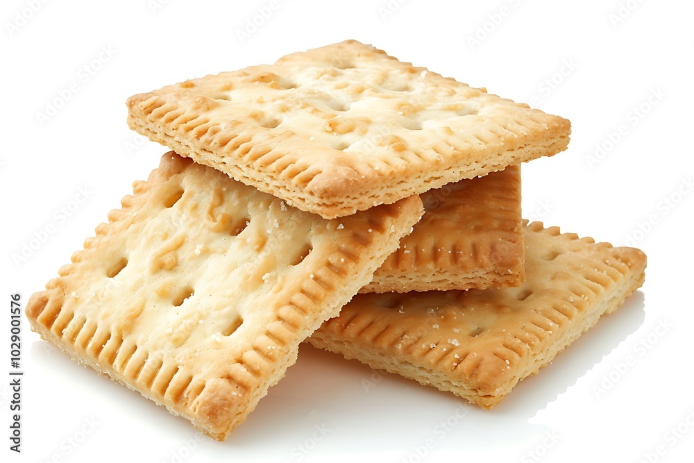Cracker cookie isolated on white background Cracker cookie isolated on white background