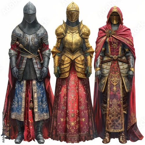 Knight Armor Designs with Regal Attire