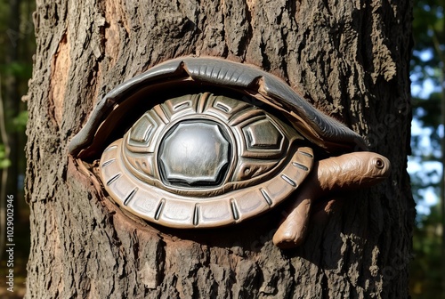 Tree Turtle Shell A protective turtle shell formed from the trun photo