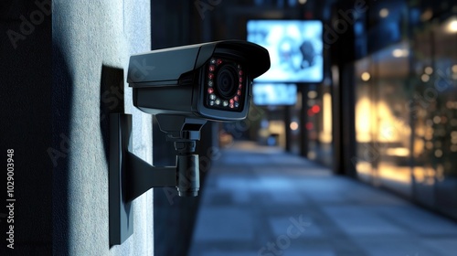 Wallpaper Mural Modern Surveillance Camera in Urban Setting Torontodigital.ca