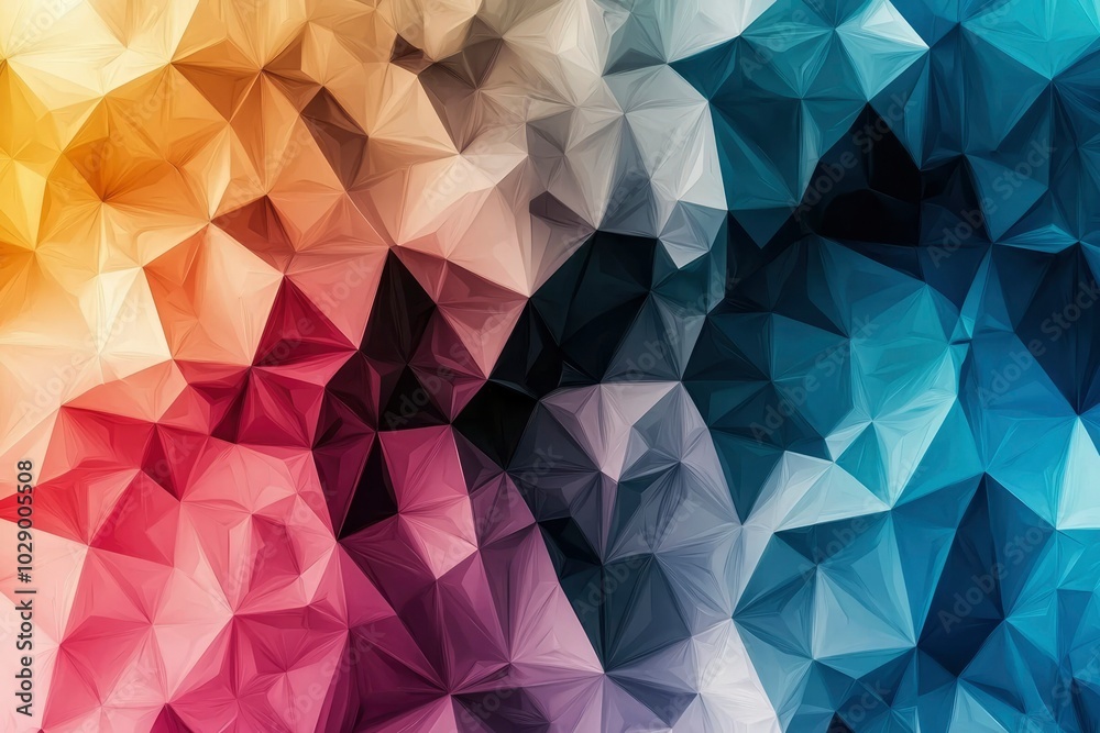 Obraz premium Abstract Colorful Low Poly Geometric Pattern