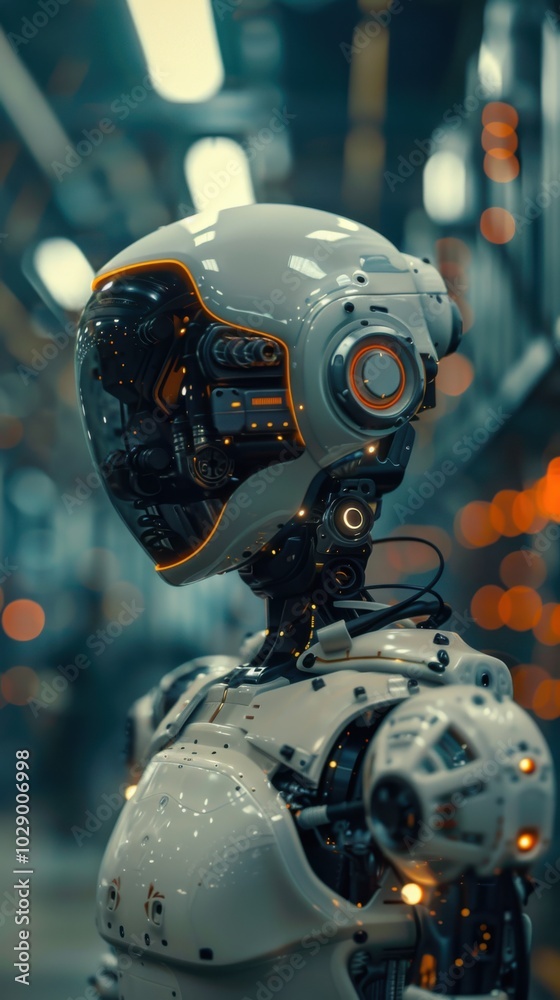Cutting-edge AI robot factory, 4K hyperrealistic photo Cutting-edge AI robot factory, 4K hyperrealistic photo