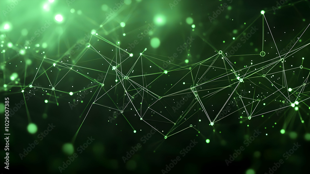 Abstract Green Digital Network Background Abstract Green Digital Network Background