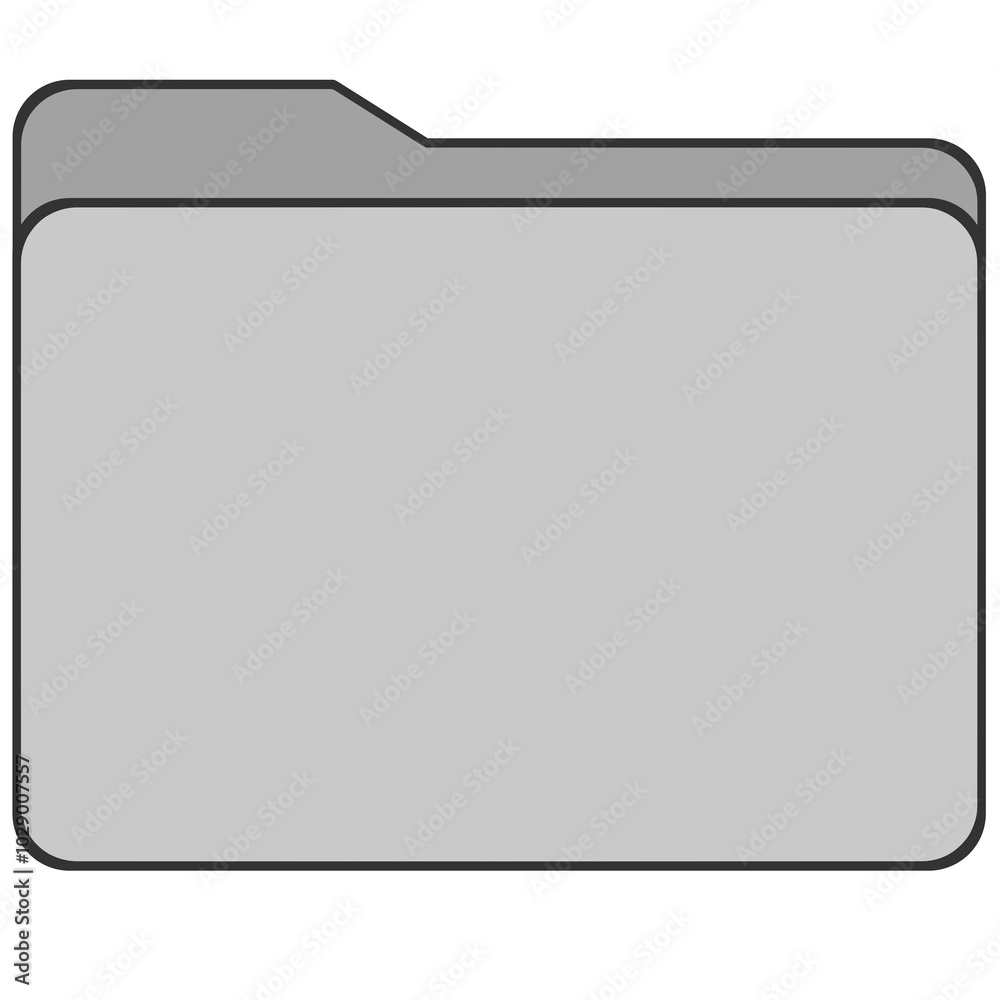 Obraz premium gray empty folder icon