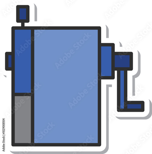 ステッカー教材道具関連の単品アイコン　鉛筆削り